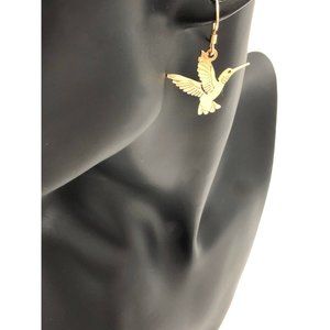 Wild Bryde Gold Plated Hummingbird Pierced Earrings